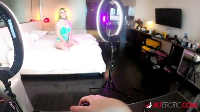 BTS photoshoot with alt girl Katt Morehead