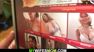 Hot stud fucks very old skinny mother-in-law