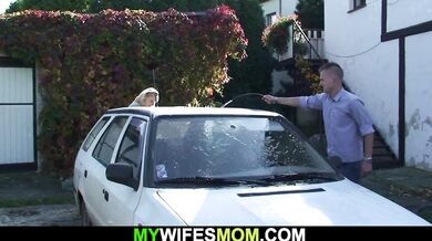 He caught cheating with blonde mother inlaw outside