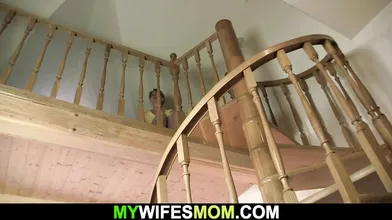 Young dude fucks busty cock-hungry motherinlaw
