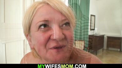 Big tits mother in law rides his cock