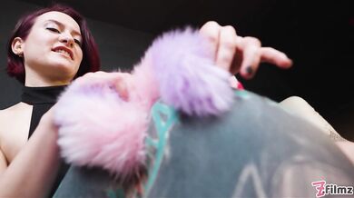 PET PLAY dominatrix controls TATTOO cat-girl