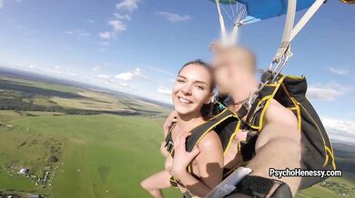 Naked parachute jump!
