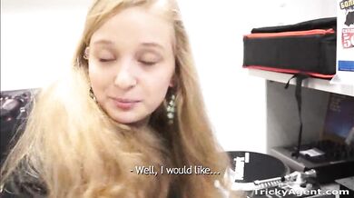 Her first porn casting movie