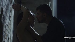 Submissive fucked in the alley