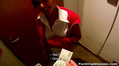 Bored cutie fucked for cash