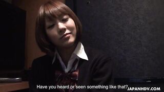 Dirty minded schoolgirl, Law Hitomi was in a local internet cafe when a
