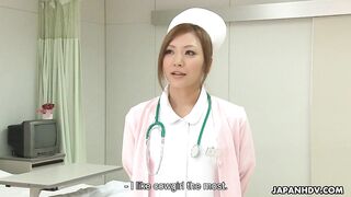 Naughty nurse, Mio Kuraki is having sex at work, instead of doing her