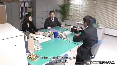 Skinny police lady, Mitsuki is the one who does interrogations when a