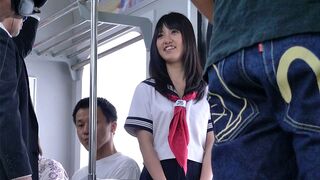 Adorable schoolgirl, Yayoi Yoshino likes to travel with trains because