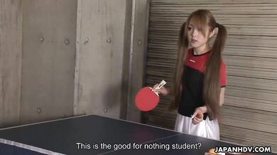 Ping pong club members are ready to test this beautiful pig tailed