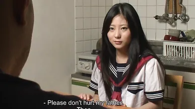 Submissive brunette school girl Sayaka gets turned into a hot sex slave