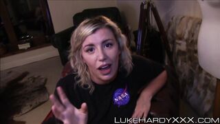 Big booty stepsis rammed and spunked on her cute face POV