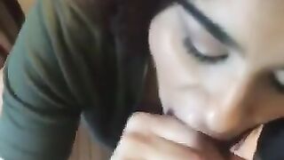 Swallowing fat cock cum