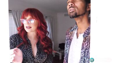 Curvy realtor fucks big, black cock