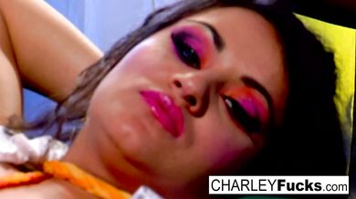 Charlie has some slippery and wet fun with sexy brunette Capri