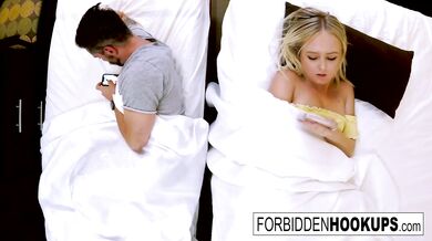 Bratty blonde fucks her lucky step-brother