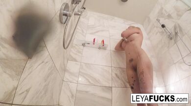 Crazy Clown Leya takes her aggressions out on her pussy