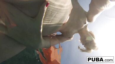 Underwater pool masturbation session with Samantha Rone