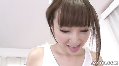 Runa Hanekawa is eager to feel this guy&nbsp;in her wet fanny