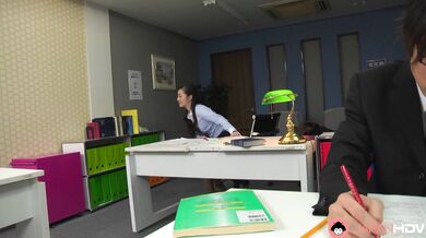 Japanese teacherr Maria Ono blows a student's dick uncensored.