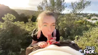 WTF PASSERERS CAUGHT US AND COME TO US DURING BLOWJOB