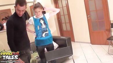 Teen chick gets fucked hard