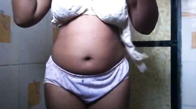 Indian Housewife Stripping Naked