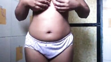 Indian Housewife Stripping Naked