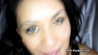 POV titty fucking busty girlfriend on camera