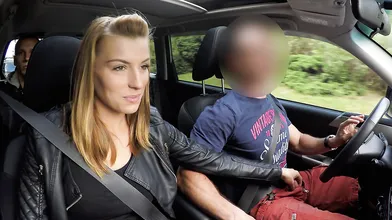Quiet spot was perfect for guy to fuck young slut for money