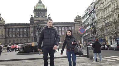 Man recorded on camera how he picked up slutty brunette