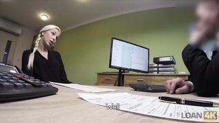 Talented realtor Karol has to fuck manager for a credit