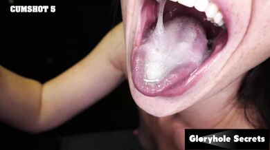 Gloryhole Secrets - Hot Brunette Gets Her Prety Mouth Covered In Jizz - Ashley Wolf