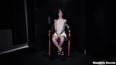Gloryhole Secrets - Brunette Inked Babe Loves Deepthroating Cocks - Ray Ray