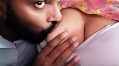 Sucking Indian GF Big Boobs and Blowjob