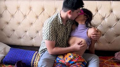 18 Year Hot College Babe Making Love With Her Finance