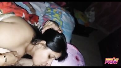 sexy indian wife passionate kissing with husband