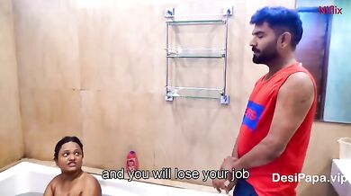 Indian Bhabhi In Bathroom Taking Shower Fucked By Devar