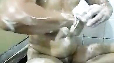 indian gujju bhabhi bathing under shower and showing her