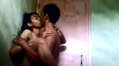 indian teen in shower with her bf
