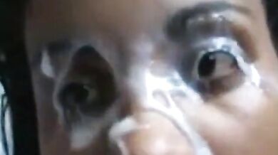 Indian girl blows with cum covered fac