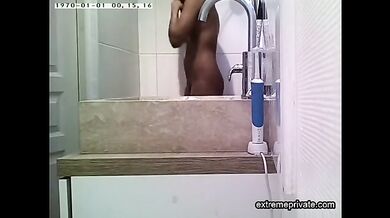 Indian stepdaughter spied in the shower