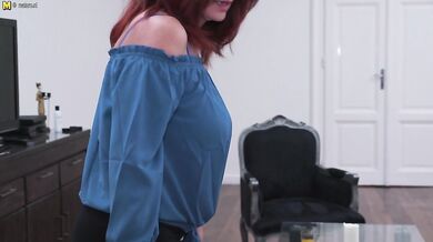 Hot MILF catches her stepson with his girlfriend and starts to join in