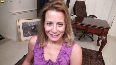 Horny American housewife playing with herself