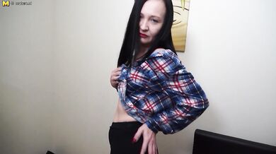 Naughty British housewife playing with herself