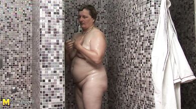 Mature ladies relaxing in a sauna