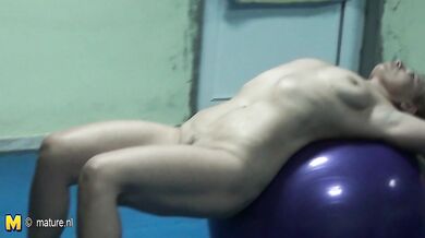 Mature ladies breaking up a sweat and getting naked