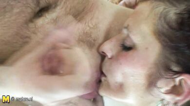 Granny loves getting fucked on her couch