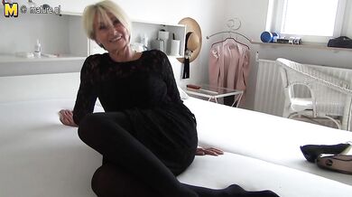 Sexy German grandma masturbating